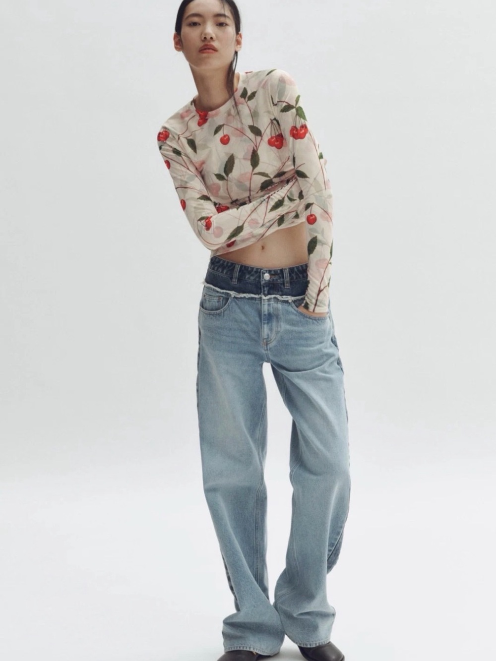 Stella McCartney Light Blue Wide-Leg Boyfriend Jeans